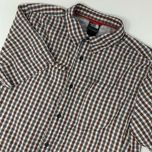 The North Face Men’s Short Sleeve Button Shirt Multicolor Plaid Sz Medium Q0